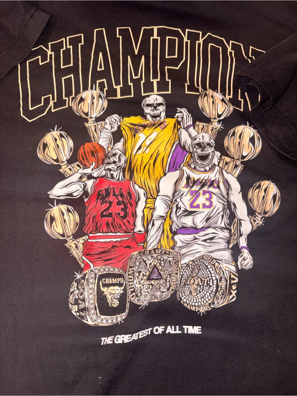 Champion 'The Greatest of All Time' Graphic Short Sleeve Tee - Black